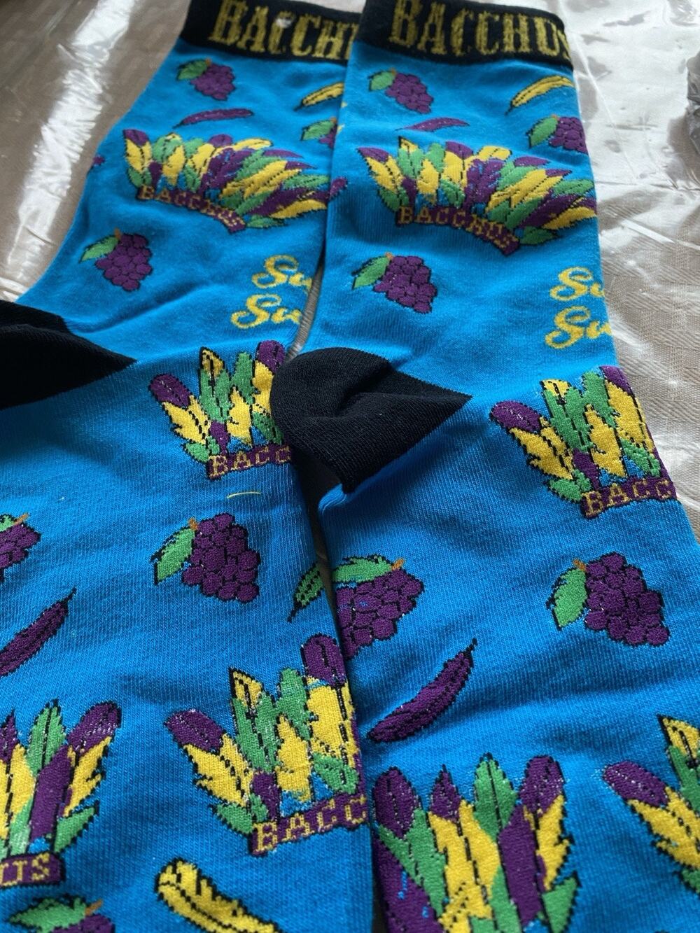 Bacchus 2025 Sock Super Sunday New Orleans Mardi Gras Krewe Favor